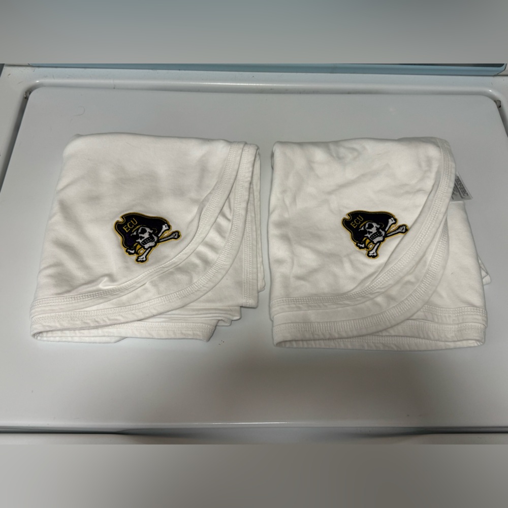 ECU Pirates / CREATIVE KNITWEAR baby swaddles or blankets (2 pack)